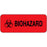 Label Paper Permanent Biohazard 2 1/4" X 7/8" Fl. Red 1000 Per Roll