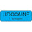 Anesthesia Label Paper Permanent Lidocaine 1 % Mg/Ml 1 1/2" X 1/2" Blue 1000 Per Roll