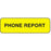 Label Paper Permanent Phone Report 1 1/4" X 3/8" Yellow 1000 Per Roll