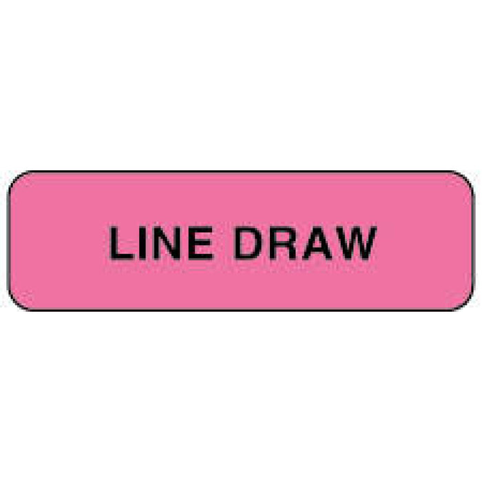 Label Paper Permanent Line Draw 1 1/2" Core 1 1/4" X 3/8" Fl. Pink 1000 Per Roll