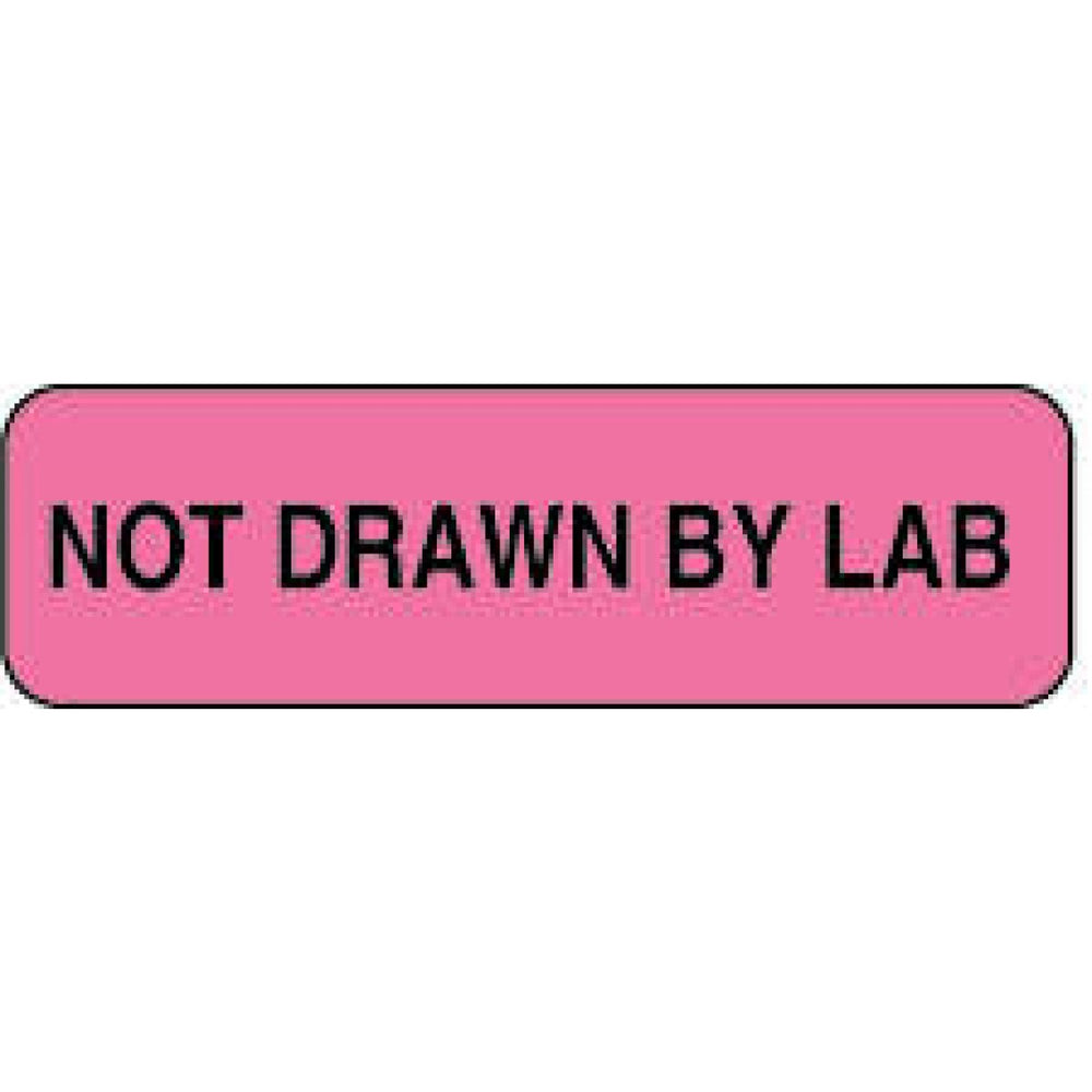 Label Paper Permanent Not Drawn By Lab 1 1/4" X 3/8" Fl. Pink 1000 Per Roll