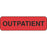 Label Paper Permanent Outpatient 1 1/4" X 3/8" Fl. Red 1000 Per Roll