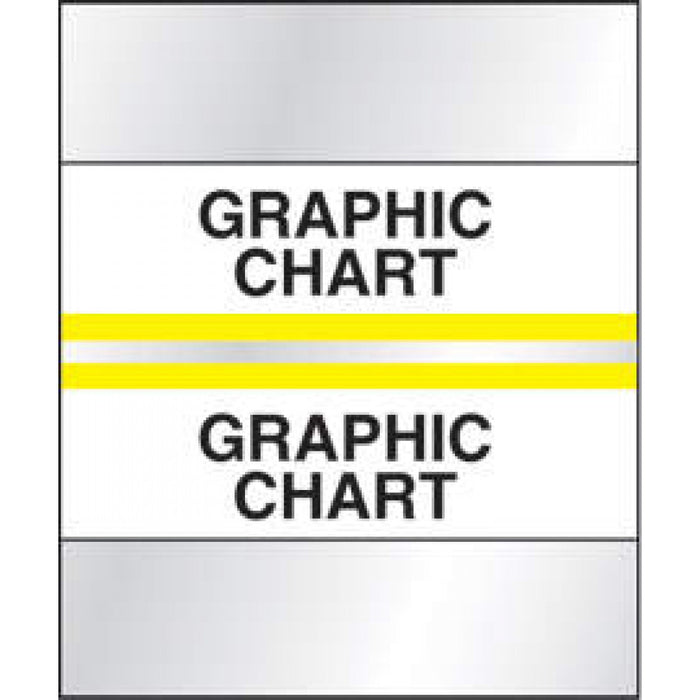 Chart Tab Paper Graphic Chart 1 1/4" X 1 1/2" Yellow 100 Per Package