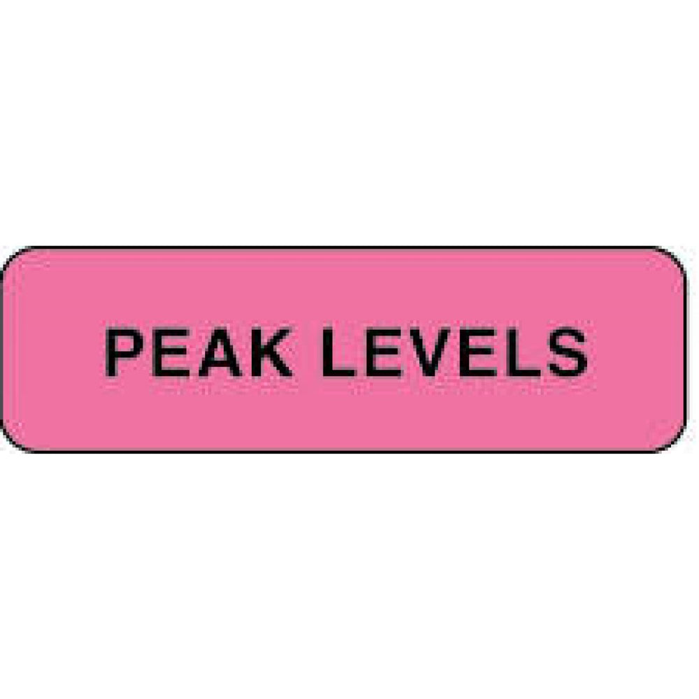 Label Paper Permanent Peak Levels 1 1/4" X 3/8" Fl. Pink 1000 Per Roll