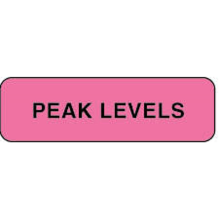 Label Paper Permanent Peak Levels 1 1/4" X 3/8" Fl. Pink 1000 Per Roll