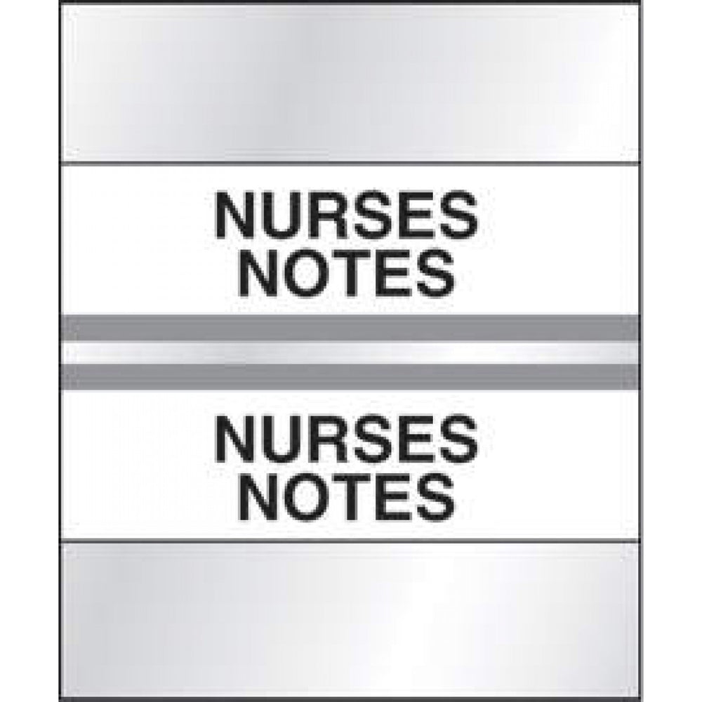 Chart Tab Paper Nurses Notes Nurses 1 1/4" X 1 1/2" Gray 100 Per Package