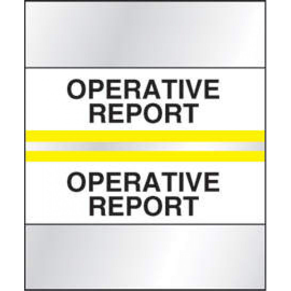 Chart Tab Paper Operative Report 1 1/4" X 1 1/2" Yellow 100 Per Package