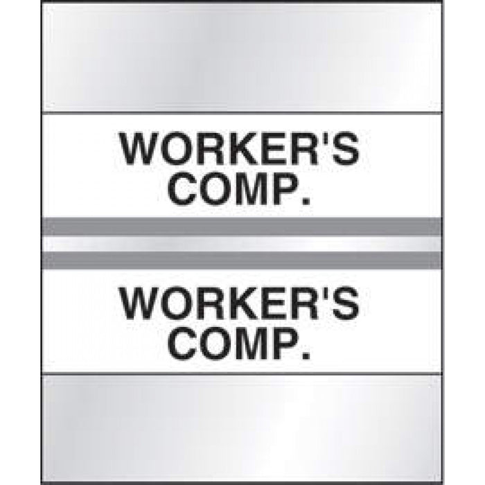 Chart Tab Paper Workers Comp. 1 1/4" X 1 1/2" Gray 100 Per Package