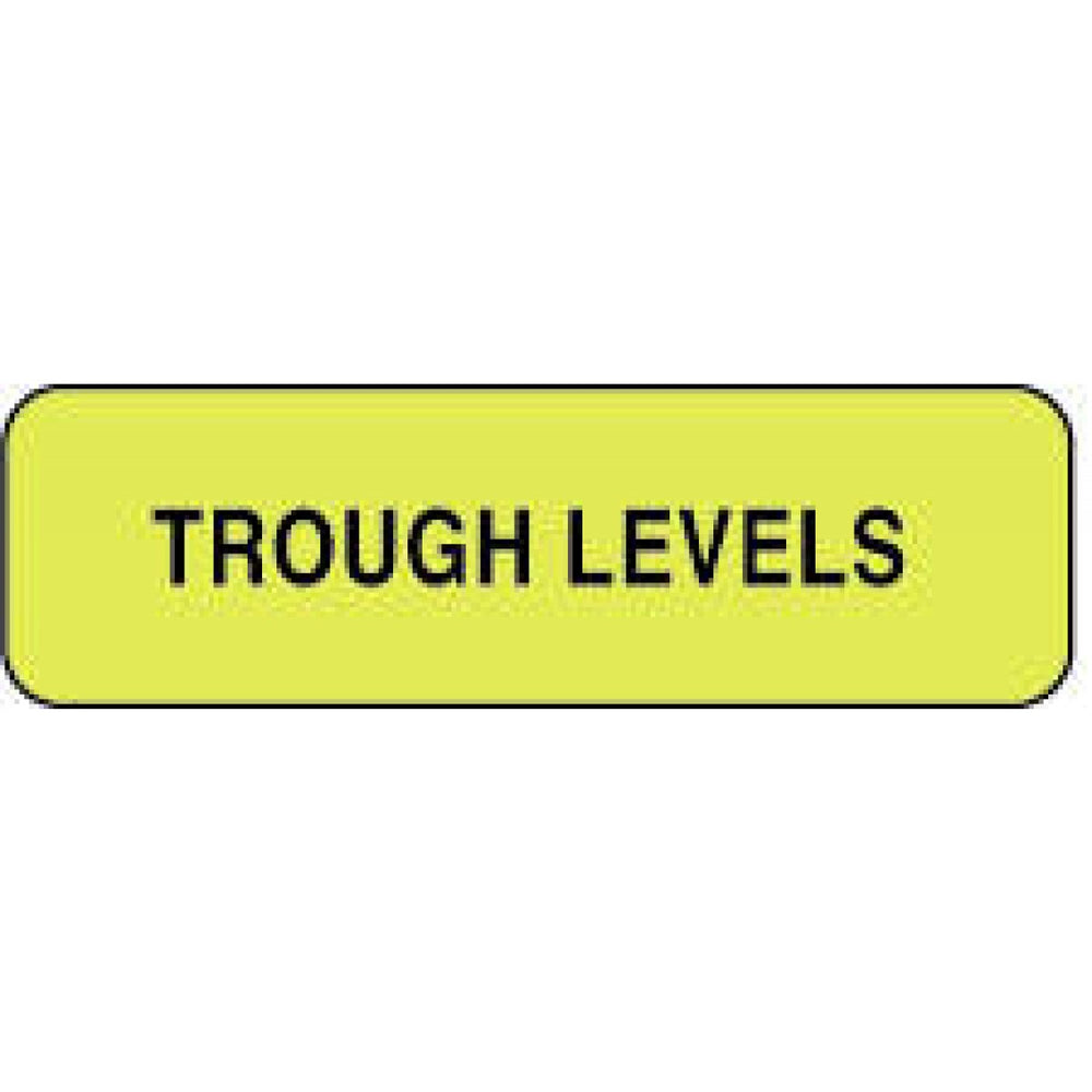 Label Paper Permanent Trough Levels 1 1/4" X 3/8" Fl. Yellow 1000 Per Roll