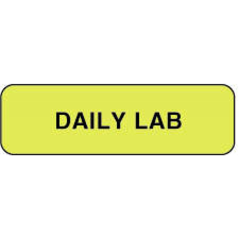 Label Paper Permanent Daily Lab 1 1/4" X 3/8" Fl. Yellow 1000 Per Roll