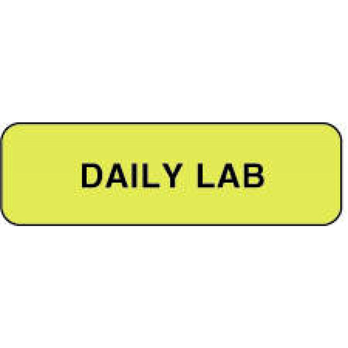 Label Paper Permanent Daily Lab 1 1/4" X 3/8" Fl. Yellow 1000 Per Roll