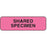 Label Paper Permanent Shared Specimen 1 1/4" X 3/8" Fl. Pink 1000 Per Roll