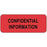 Label Paper Permanent Confidential 2 1/4" X 7/8" Fl. Red 1000 Per Roll