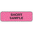 Label Paper Permanent Short Sample 1 1/4" X 3/8" Fl. Pink 1000 Per Roll