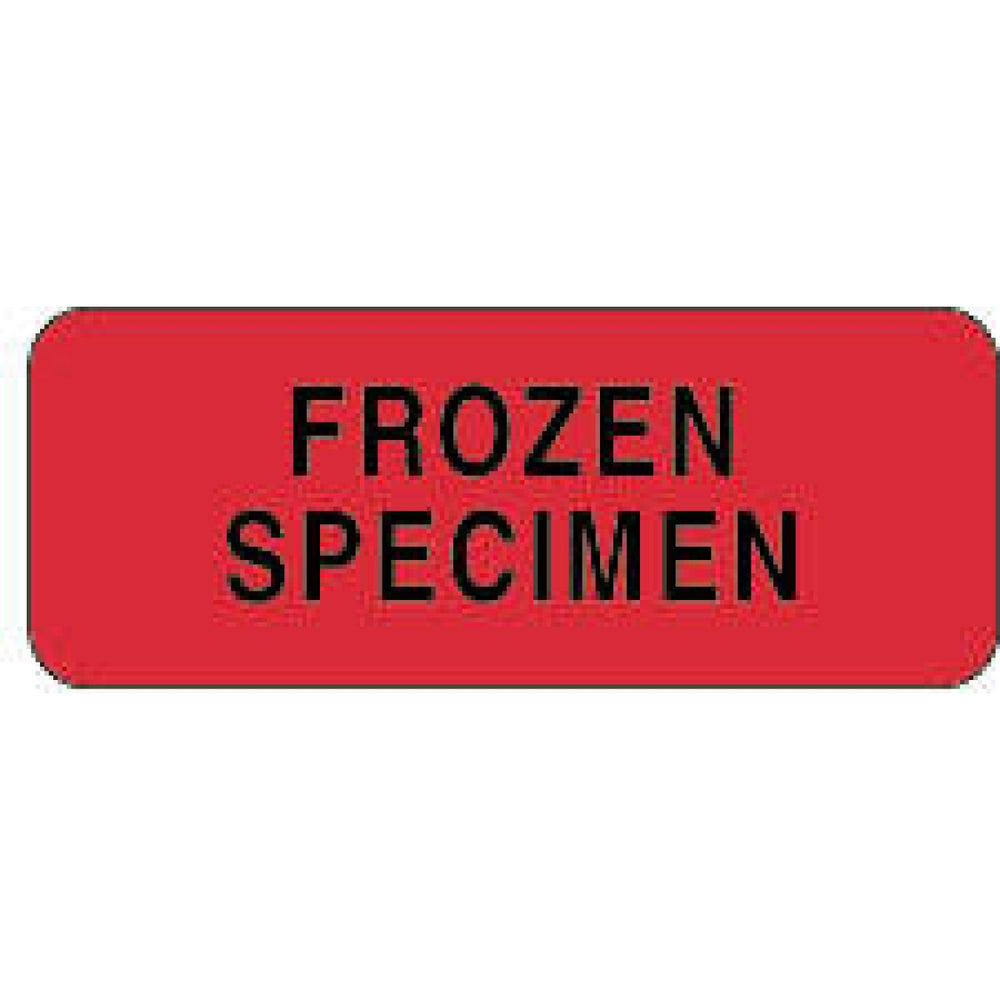 Label Paper Permanent Frozen Specimen 2 1/4" X 7/8" Fl. Red 1000 Per Roll