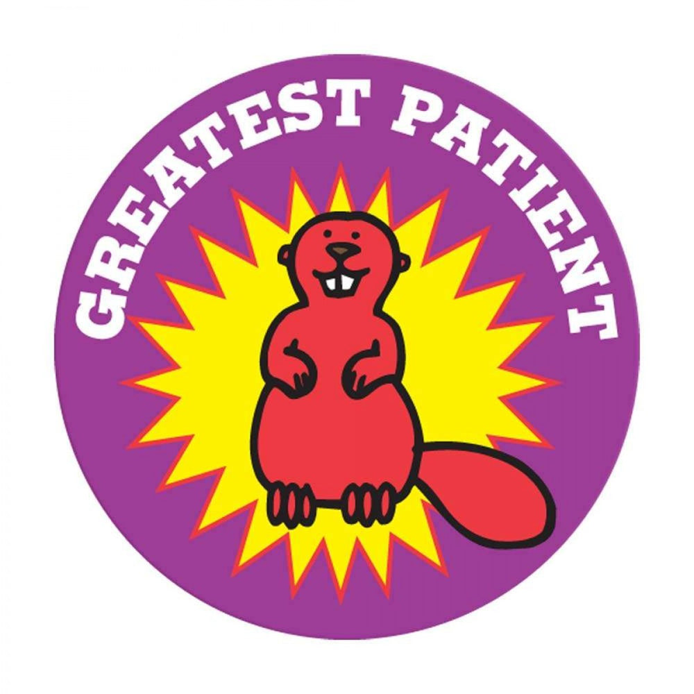 Label Pediatric Award Sticker Paper Permanent Greatest Patient Purple 250 Per Roll