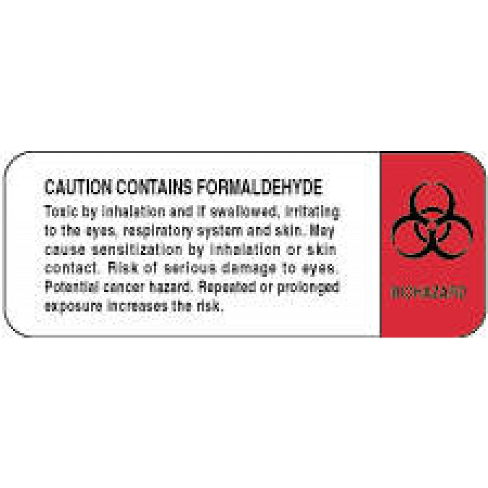 Label Paper Permanent Caution Contains 2 1/4" X 7/8" White With Red 1000 Per Roll