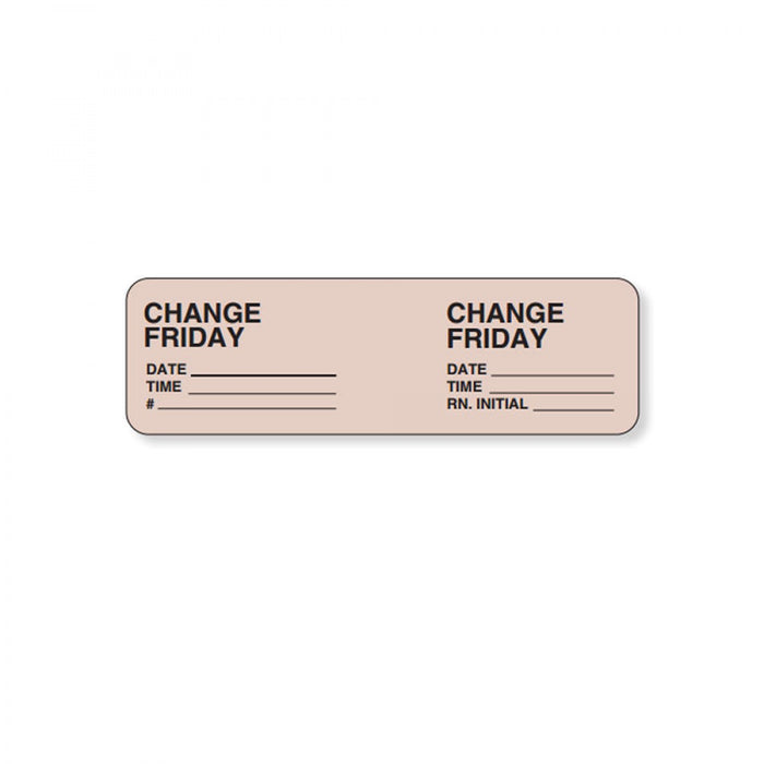 Iv Label Wraparound Paper Permanent Change Change Friday 2 7/8" X 7/8" Tan 1000 Per Roll