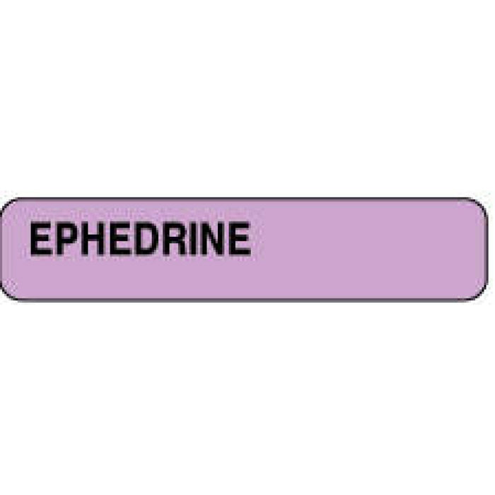 Anesthesia Label Paper Permanent Ephedrine 1 1/2" X 1/3" Lilac 1000 Per Roll