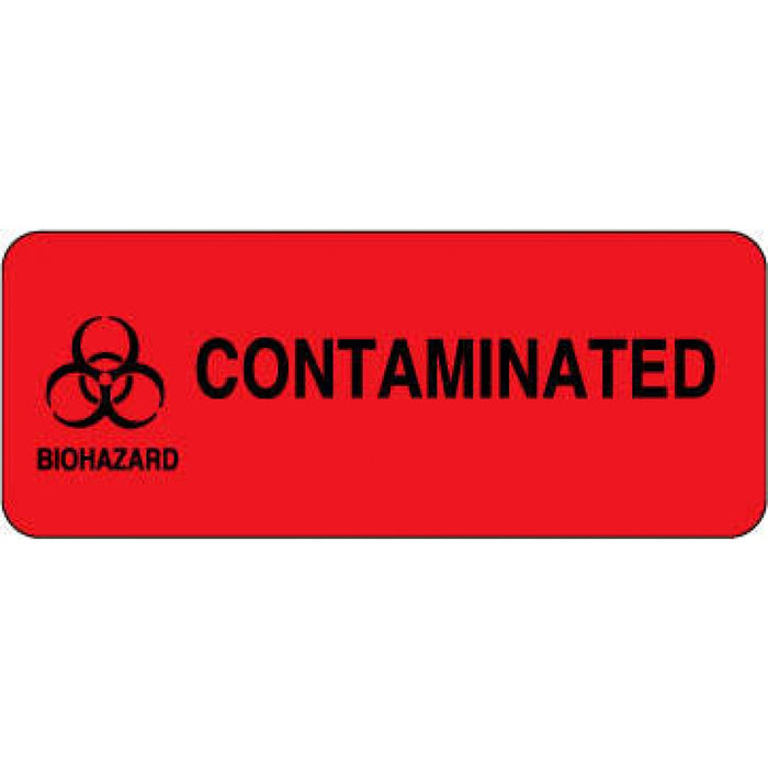 Label Paper Permanent Biohazard 5" X 2" Fl. Red 250 Per Roll