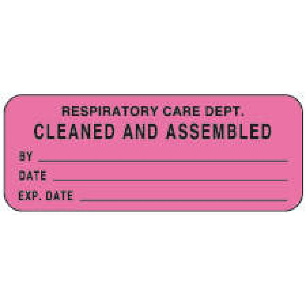 Label Paper Permanent Respiratory Care 2 1/4" X 7/8" Fl. Pink 1000 Per Roll