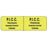 Iv Label Wraparound Paper Permanent P.I.C.C. Peripherally 2 7/8" X 7/8" Fl. Yellow 1000 Per Roll