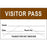 Visitor Pass Label Tamper-Evident Paper Removable Visitor Pass Name 3" Core 3 X 2" Brown 1000 Per Roll