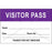 Visitor Pass Label Tamper-Evident Paper Removable Visitor Pass Name 3" Core 3 X 2" Purple 1000 Per Roll