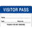 Visitor Pass Label Paper Removable Visitor Pass Name 1 1/2" Core 2 3/4 " X 1 3/4" Dark Blue 1000 Per Roll