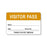 Visitor Pass Label Paper Removable Visitor Pass Name 1 1/2" Core 2 3/4 " X 1 3/4" Orange 1000 Per Roll