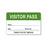 Visitor Pass Label Paper Removable Visitor Pass Name 1 1/2" Core 2 3/4 " X 1 3/4" Light Green 1000 Per Roll