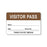Visitor Pass Label Paper Removable Visitor Pass Name 1 1/2" Core 2 3/4 " X 1 3/4" Brown 1000 Per Roll