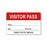 Visitor Pass Label Paper Removable Visitor Pass Name 1 1/2" Core 2 3/4 " X 1 3/4" Red 1000 Per Roll