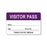 Visitor Pass Label Paper Removable Visitor Pass Name 1 1/2" Core 2 3/4 " X 1 3/4" Purple 1000 Per Roll