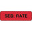 Label Paper Permanent Sed. Rate 1 1/4" X 3/8" Fl. Red 1000 Per Roll