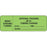 Iv Label Wraparound Paper Permanent Wrap| Enteral 1" Core 3" X 1 Fl. Green 1000 Per Roll