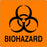 Label Paper Permanent Biohazard 6" X 6 Fl. Orange 50 Per Package