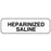 Anesthesia Label Paper Permanent Heparinized Saline 1 1/4" X 3/8" White 1000 Per Roll