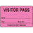 Visitor Pass Label Paper Removable Visitor Pass Name 1" Core 2 3/4 " X 1 3/4" Fl. Pink 1000 Per Roll