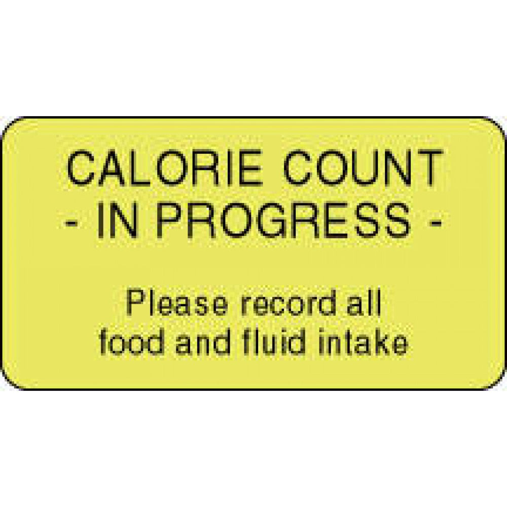 Label Paper Permanent Calorie Count - 1 5/8" X 7/8" Fl. Yellow 1000 Per Roll