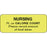 Label Paper Permanent Nursing Pt. On 2 1/4" X 7/8" Fl. Yellow 1000 Per Roll