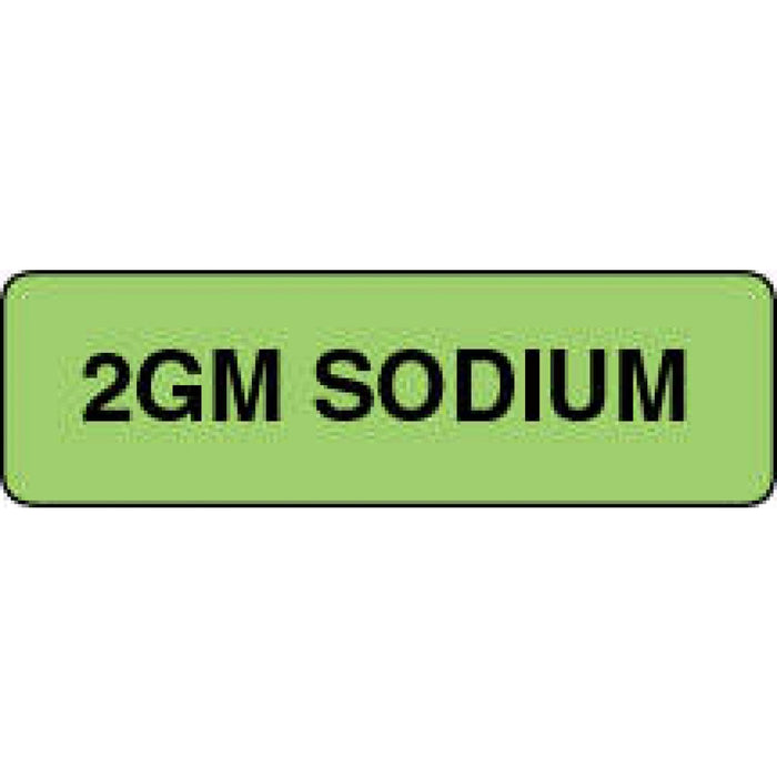 Label Paper Permanent 2Gm Sodium 1 1/4" X 3/8" Fl. Green 1000 Per Roll