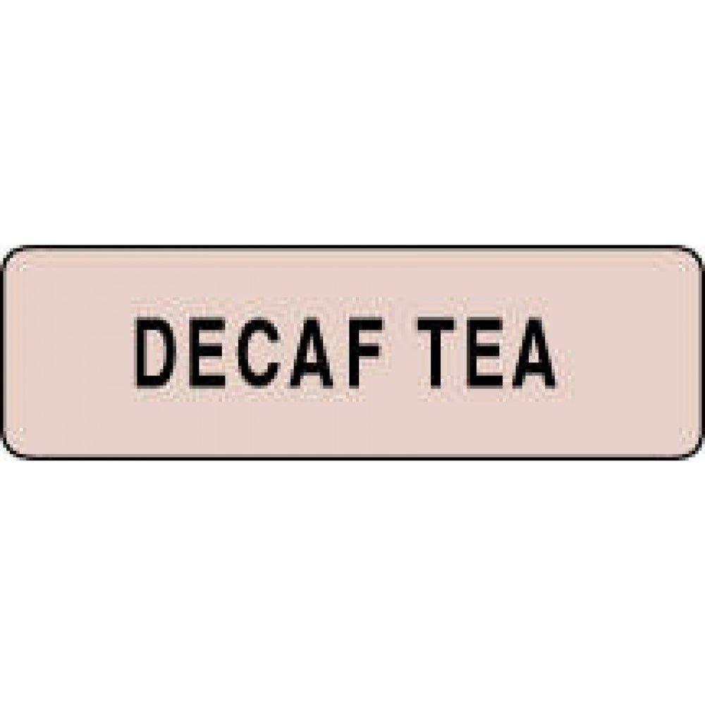 Label Paper Permanent Decaf Tea 1 1/4" X 3/8" Tan 1000 Per Roll