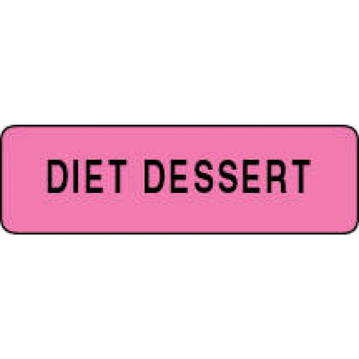 Label Paper Permanent Diet Dessert 1 1/4" X 3/8" Fl. Pink 1000 Per Roll