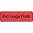 Label Paper Permanent Encourage Fluids 1 1/4" X 3/8" Fl. Red 1000 Per Roll