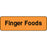 Label Paper Permanent Finger Foods 1 1/4" X 3/8" Fl. Orange 1000 Per Roll