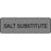 Label Paper Permanent Salt Substitute 1 1/4" X 3/8" Gray 1000 Per Roll