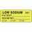 Label Paper Permanent Low Sodium Diet 2 1/4" X 7/8" Fl. Yellow 1000 Per Roll