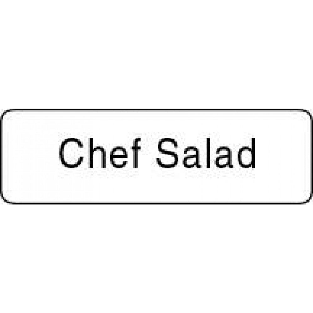 Label Paper Permanent Chef Salad 1 1/4" X 3/8" White 1000 Per Roll