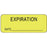 Label Paper Permanent Expiration Date: 2 1/4" X 7/8" Fl. Yellow 1000 Per Roll